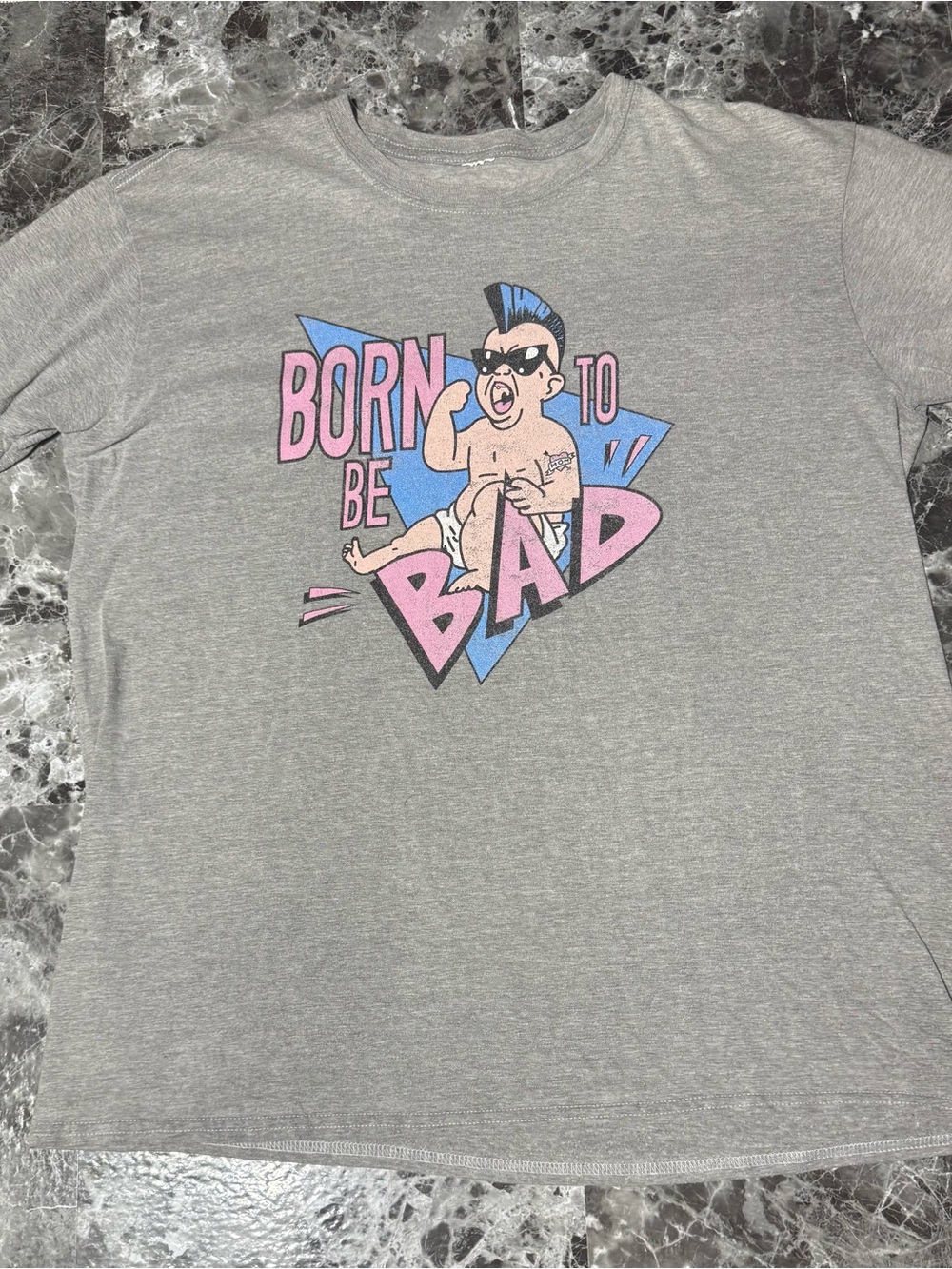Born To Be Bad Graphic Tee - Gray